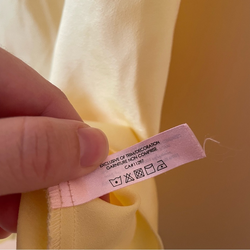 La Vie En Rose Yellow Lace Chemise - Picture 4 of 5